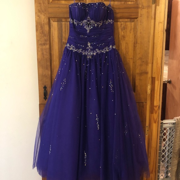dark purple ball gown